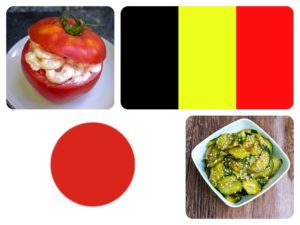 MŚ 2018 mecz Belgia – Japonia: tomates aux crevettes vs sunomono