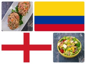 MŚ 2018 mecz Kolumbia – Anglia: aguacate relleno de atún vs  ploughman’s salad