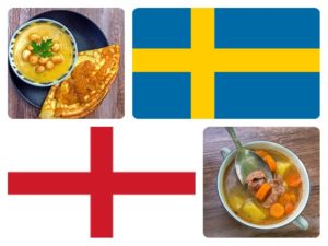 MŚ 2018 mecz Szwecja – Anglia: ärtsoppa med fläsk och pannkakor vs brown windsor soup